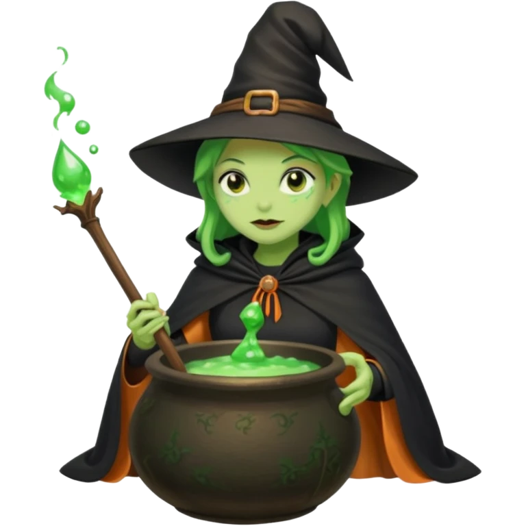 green witch cooking potion emoji