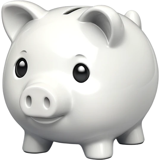 white piggy bank emoji