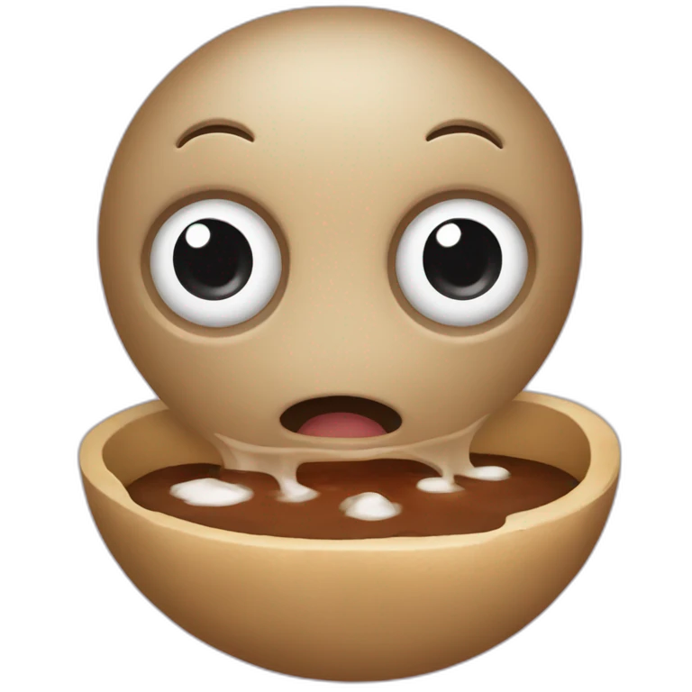 Un caca qui mange du caca emoji