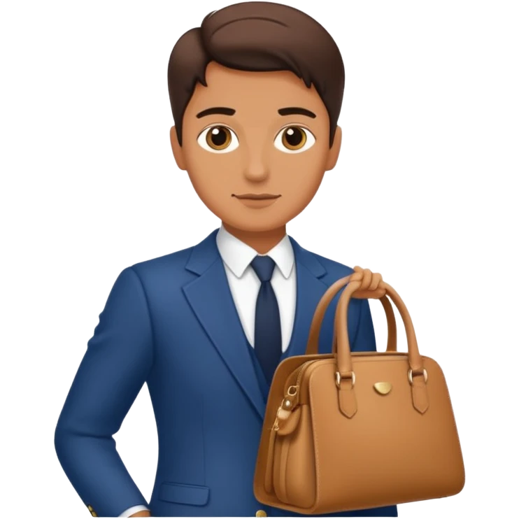 italian fashion with bag emoji