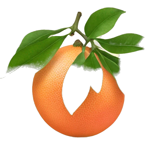 Two Grapefruit with leaves emoji