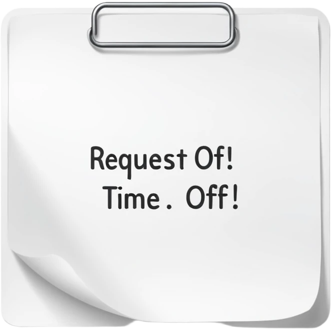Request time off emoji