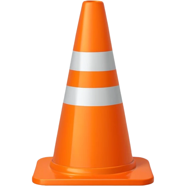 orange traffic cone  emoji