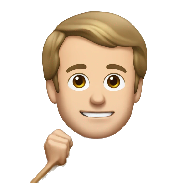 Emmanuel macron qui mange du riz emoji