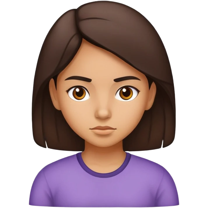 Determined Hispanic girl emoji