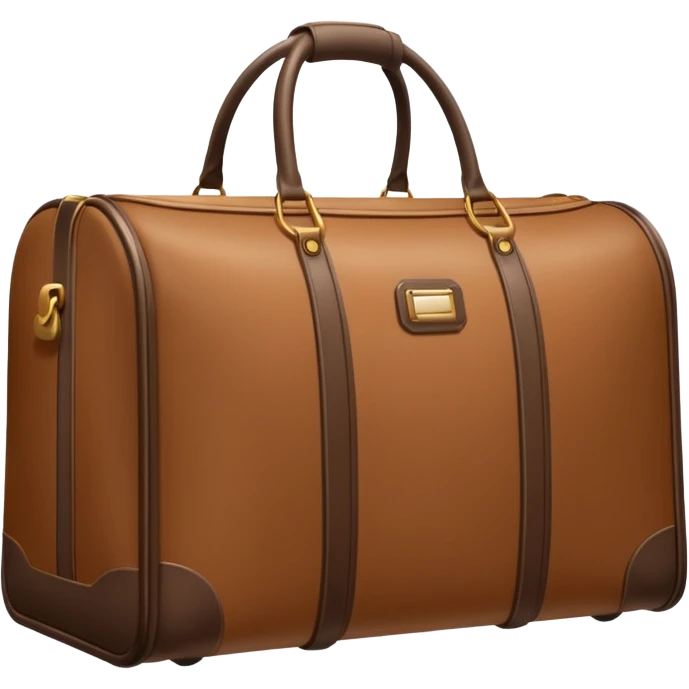 1 travel bag inside a tidy hotel room emoji