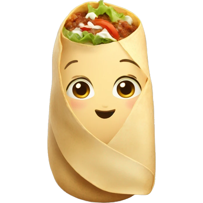 A burrito the size of a baby emoji