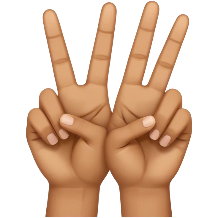 Peace sign with fingers emoji