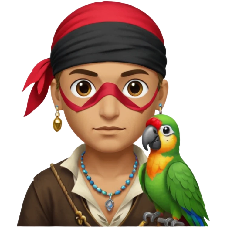 pirate and parrot emoji