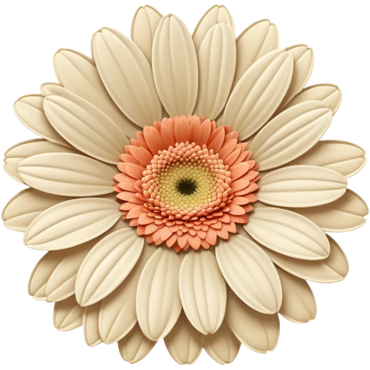 light beige Gerbera flower emoji