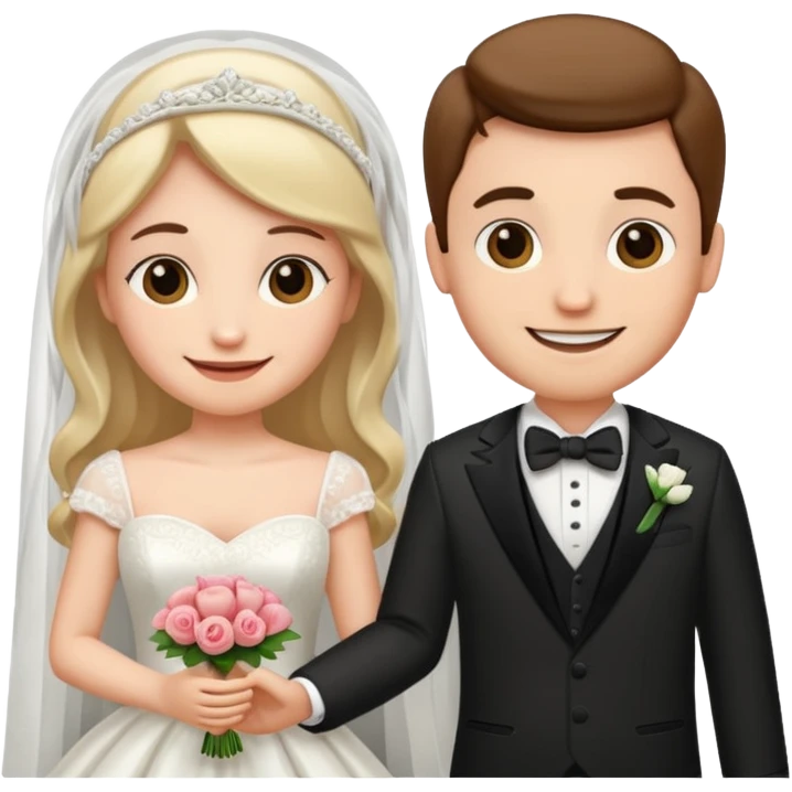 couple dressed as bride and groom emoji