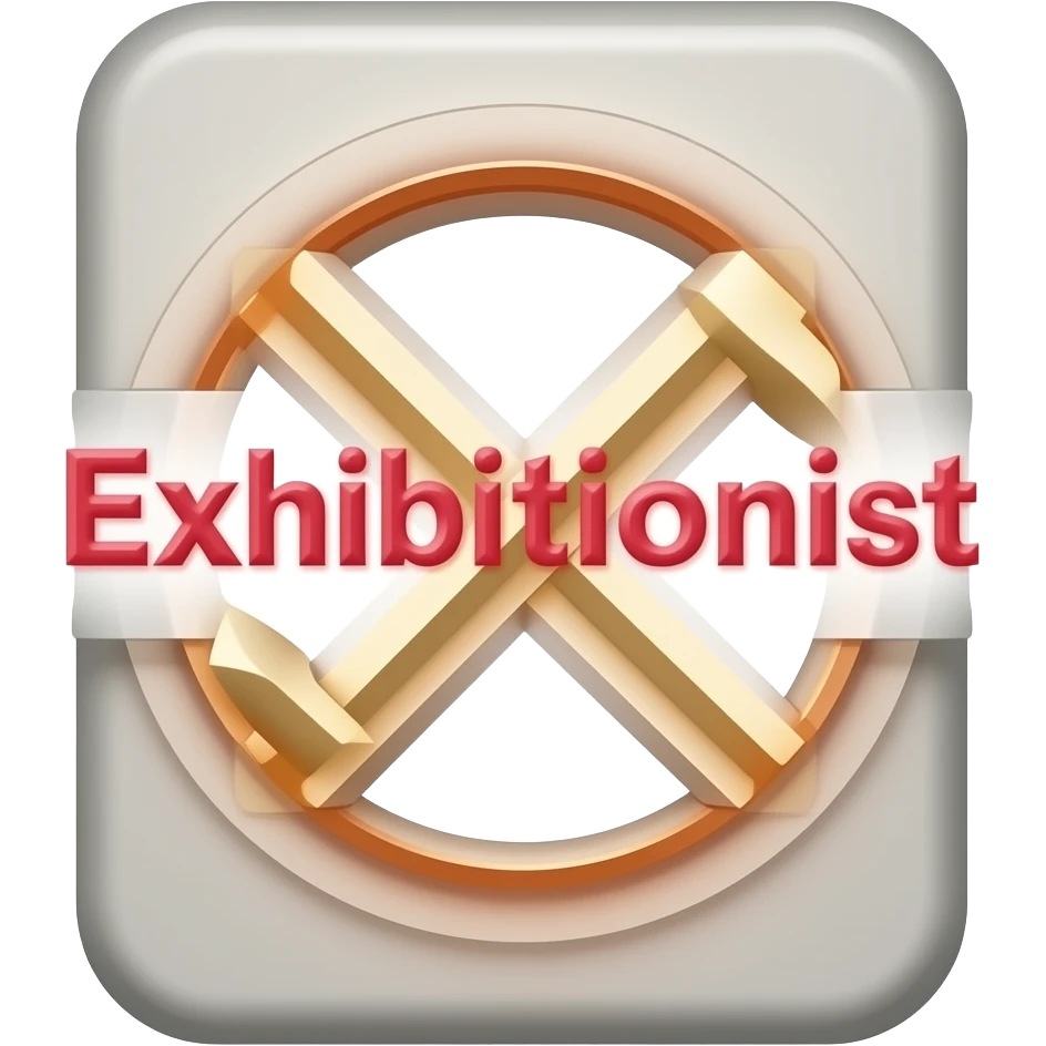 make a naughty sexual and seductive that just says the word "Exhibitionist" emoji