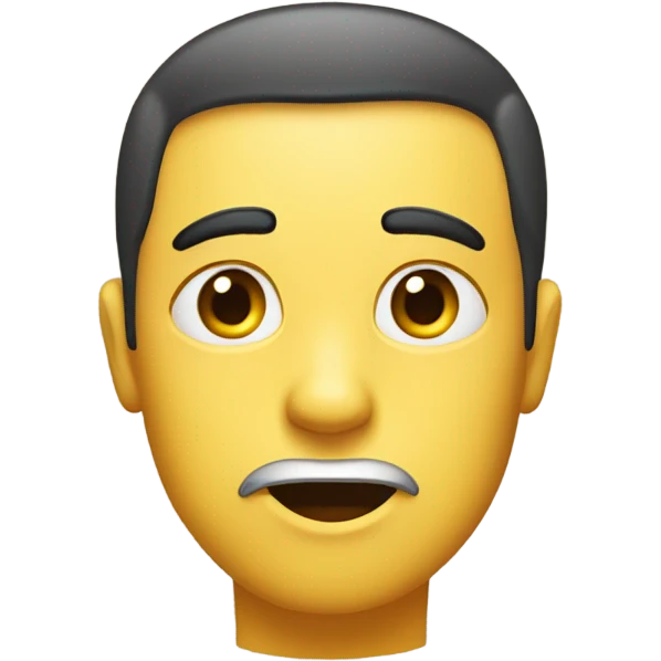 right eyebrow raised yellow  emoji
