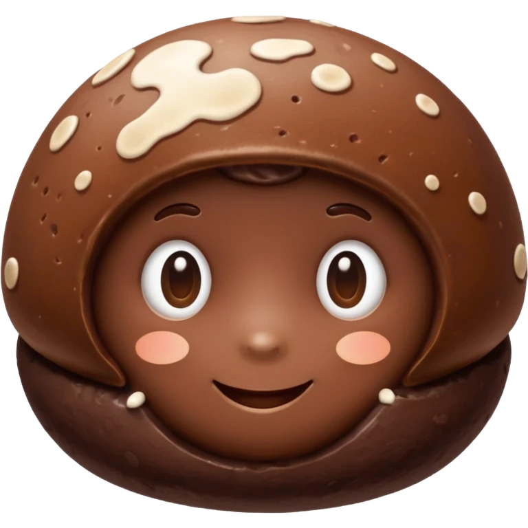 Choco Boy mushroom, top view emoji