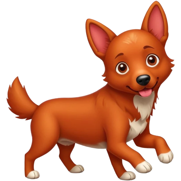 Red dog  emoji