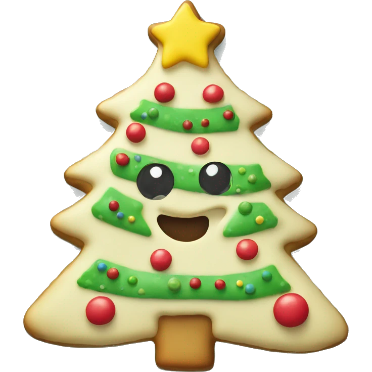 Christmas tree sugar cookie  emoji