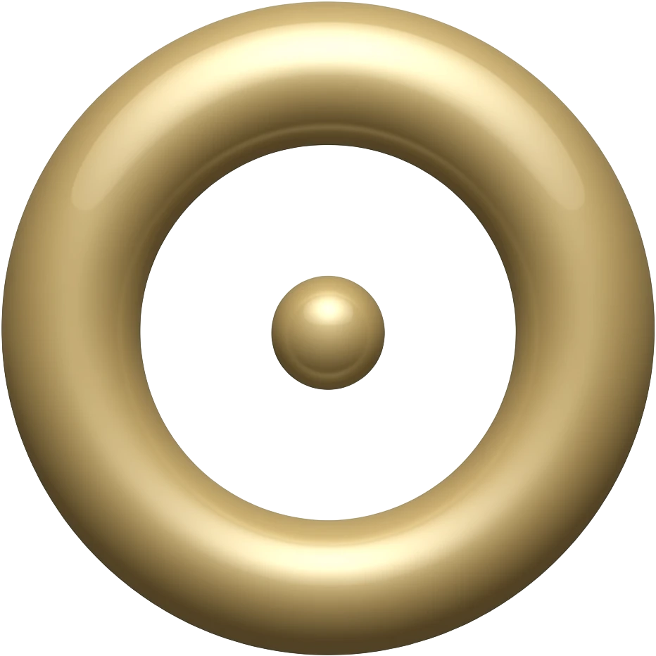 U shape with dot exactly in the center emoji