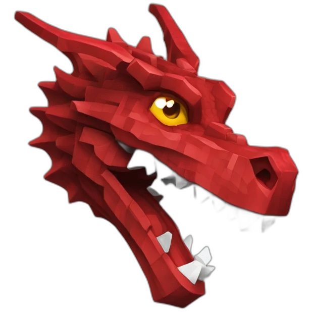 head cranial Red dragon Minecraft delegate emoji