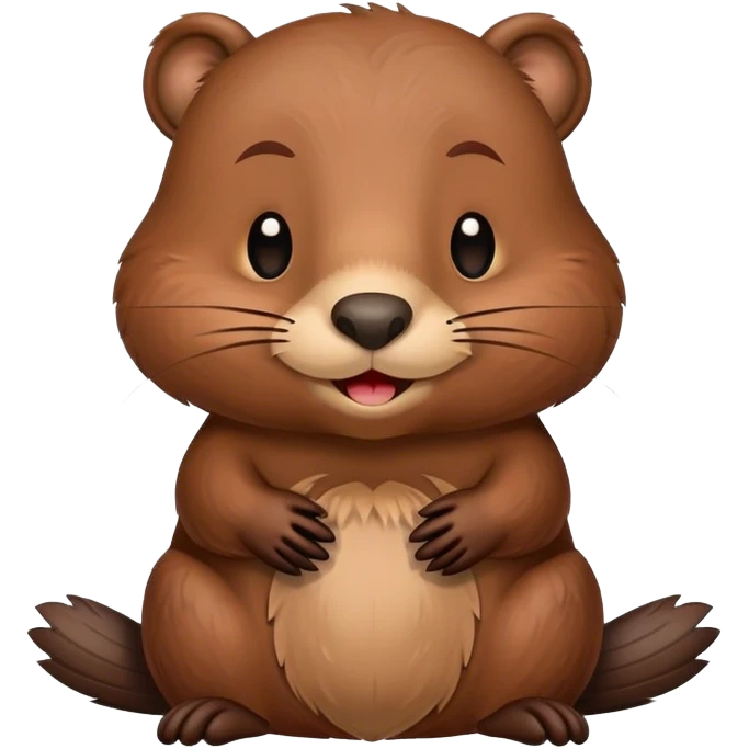 Beaver with inscription good night  emoji