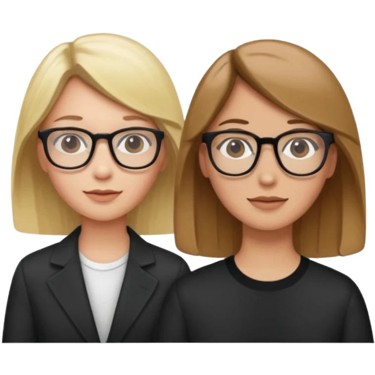 no, one is blonde without glasses, another one brown haired with glasses emoji