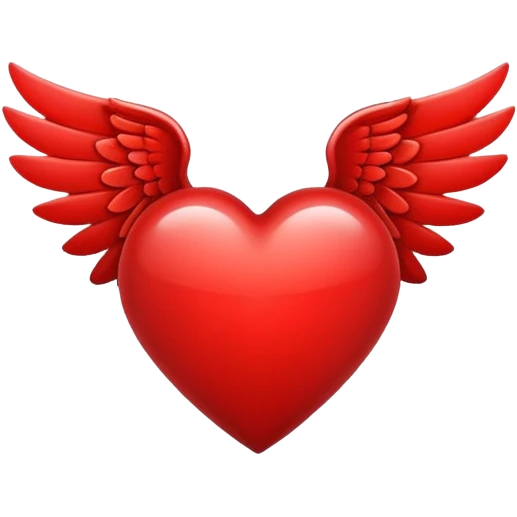 Corazón con alas emoji