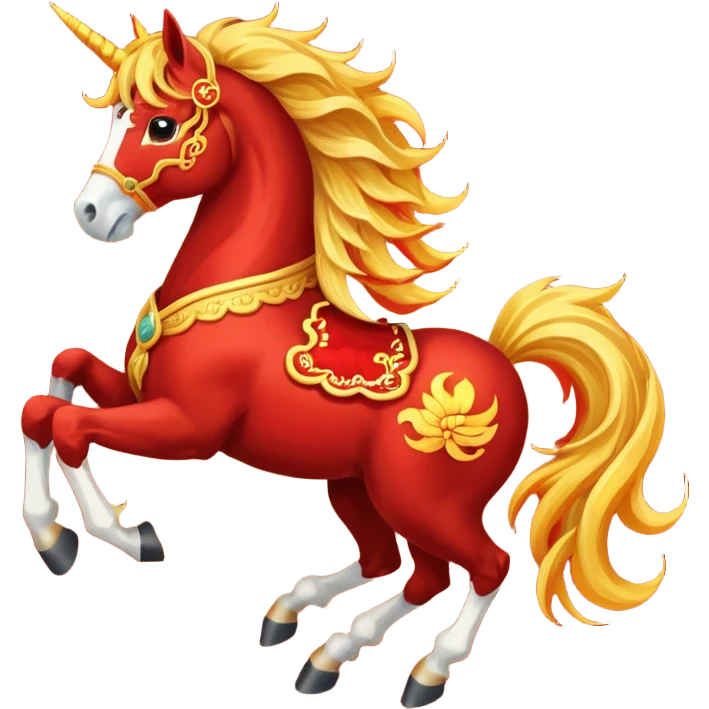 red fire horse emojis for chinese new year emoji