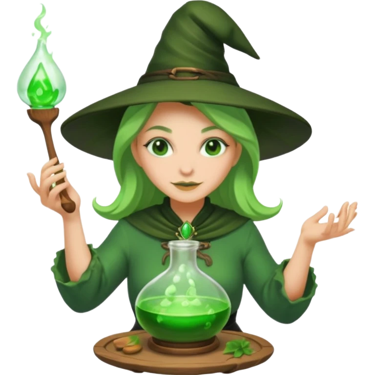 green witch cooking potion emoji