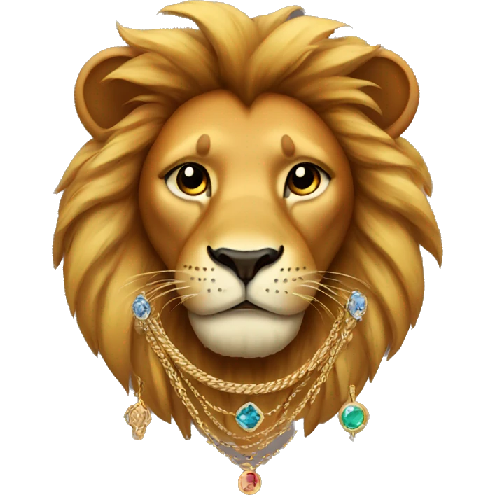 Lion with jewelry  emoji