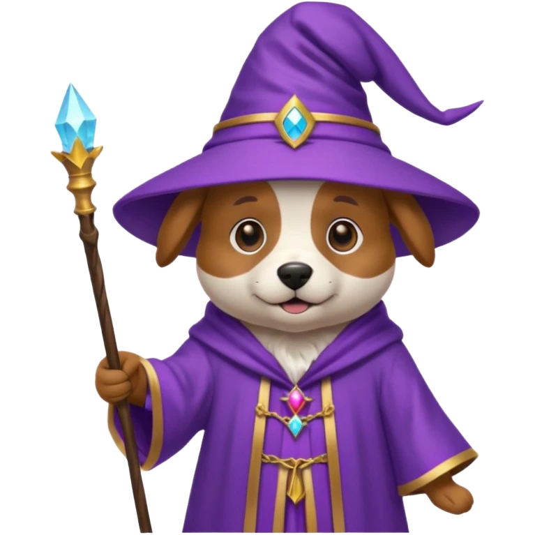 Dog wizard emoji