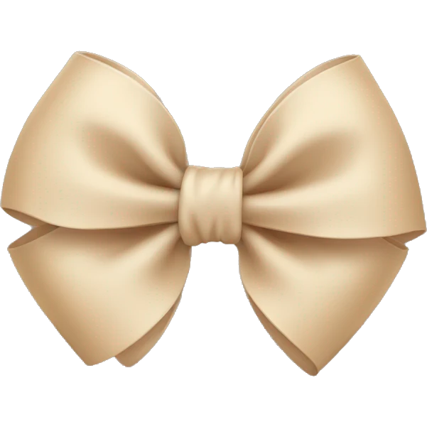 Beige cute bow emoji