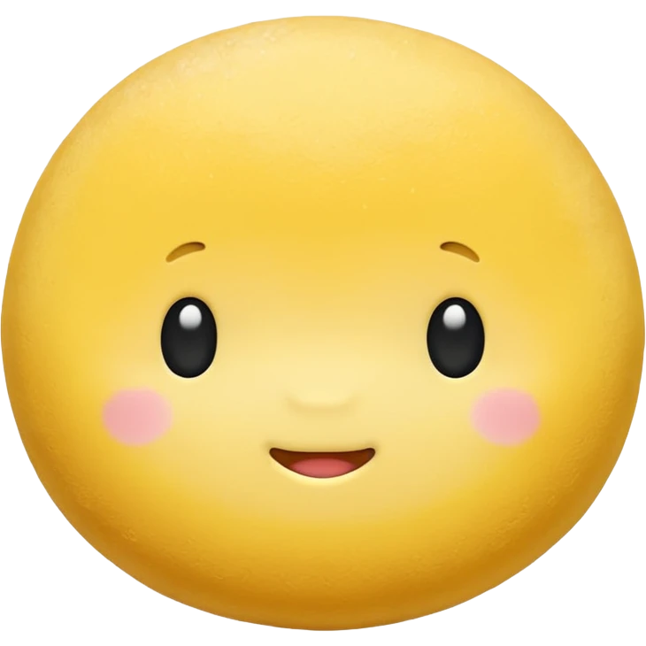 Yellow mochi emoji
