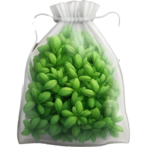 buds of Green plant in zip loc bag emoji