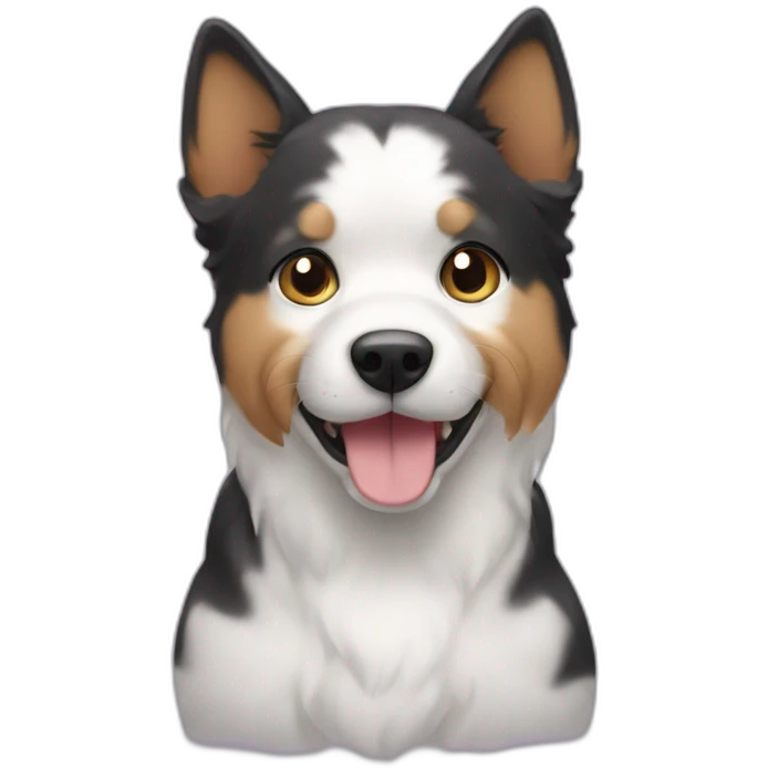 Chien sur un chat emoji