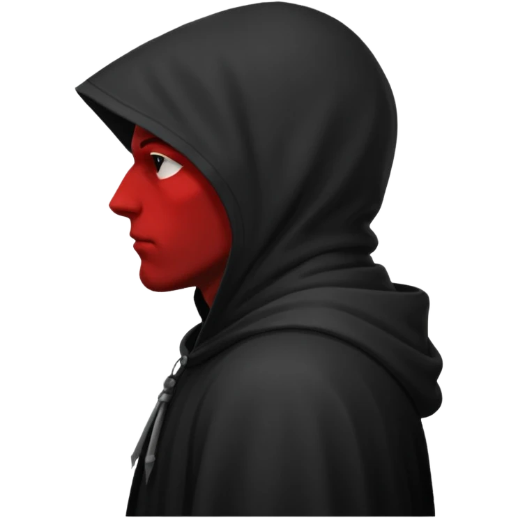 Hooded man from side view  emoji