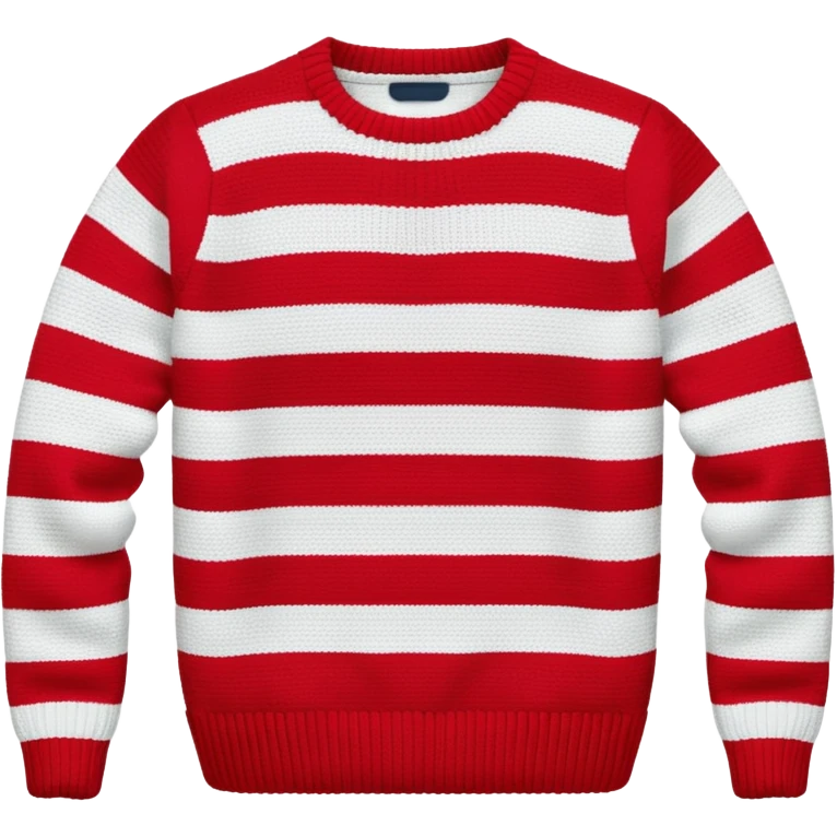 plain isolated red and white stripes sweater emoji