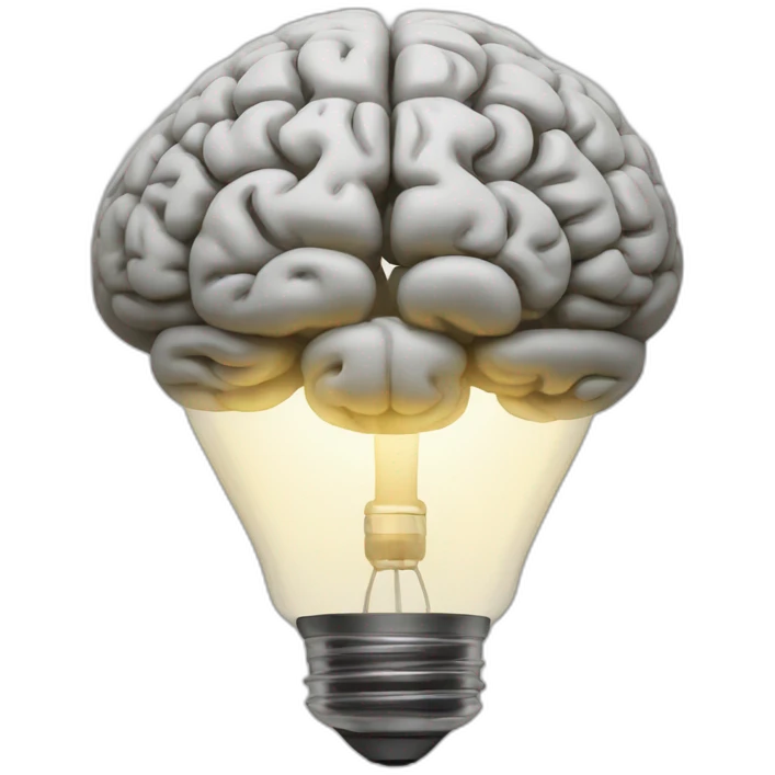lamp-shaped brain emoji