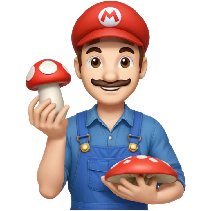 Mario, classic video game character emoji