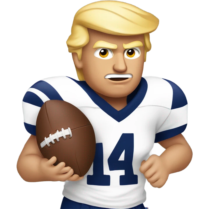 donald trump playing football  emoji