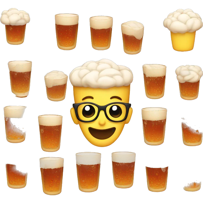 Cheers with brains instead of glasses emoji