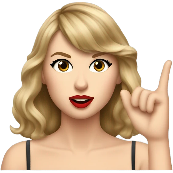 Taylor swift as the shh emoji  emoji