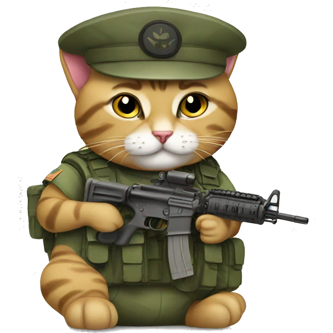army kitty emoji