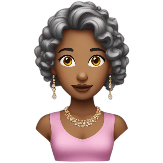 Pretty girl with earrings emoji