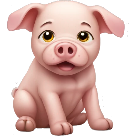 pig puppy pooping emoji