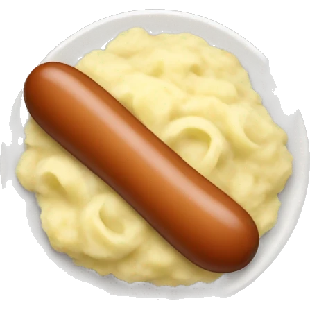 sausage and mashed potatoes emoji