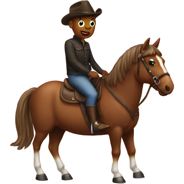 Poop riding a horse emoji