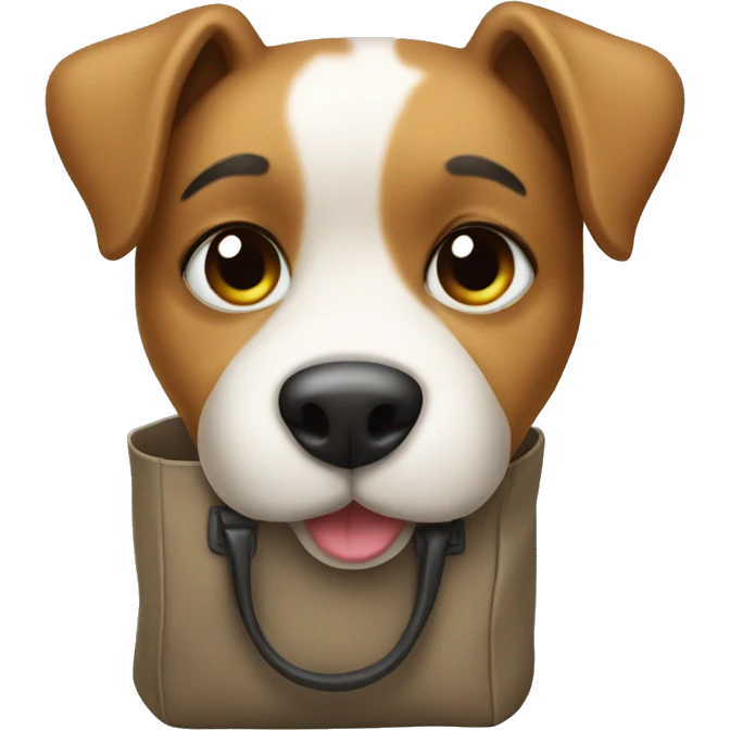 Dog with bag emoji