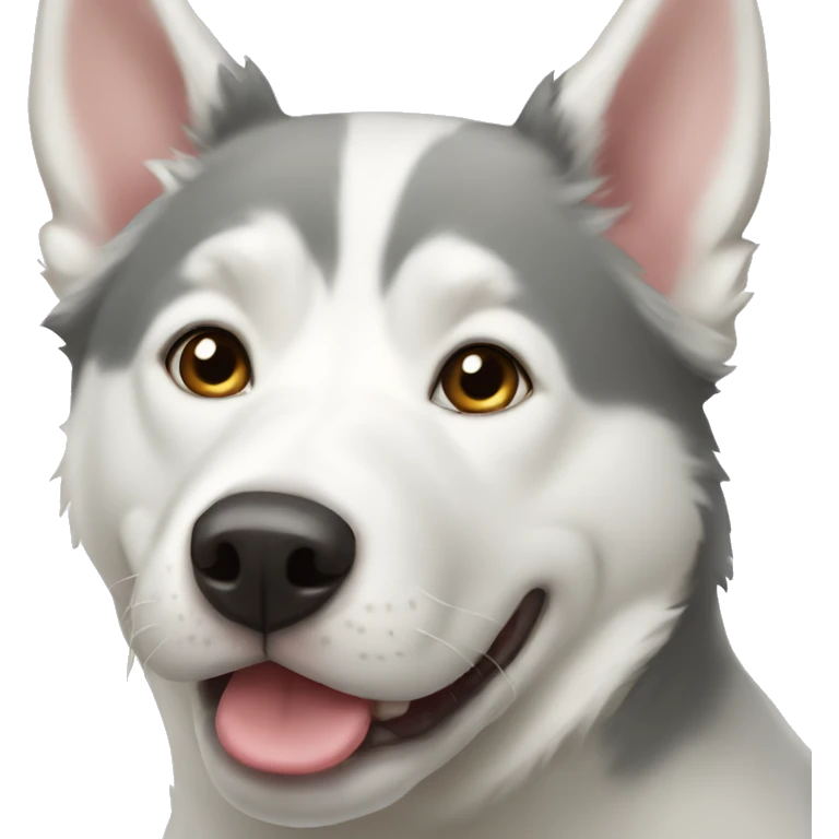 White husky pit mix  emoji