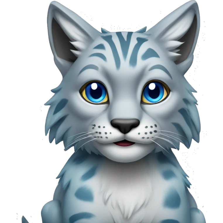 A blue lynx with a laptop emoji