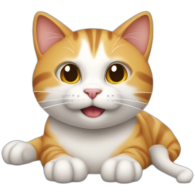 Cat-laghing-with-mouse emoji