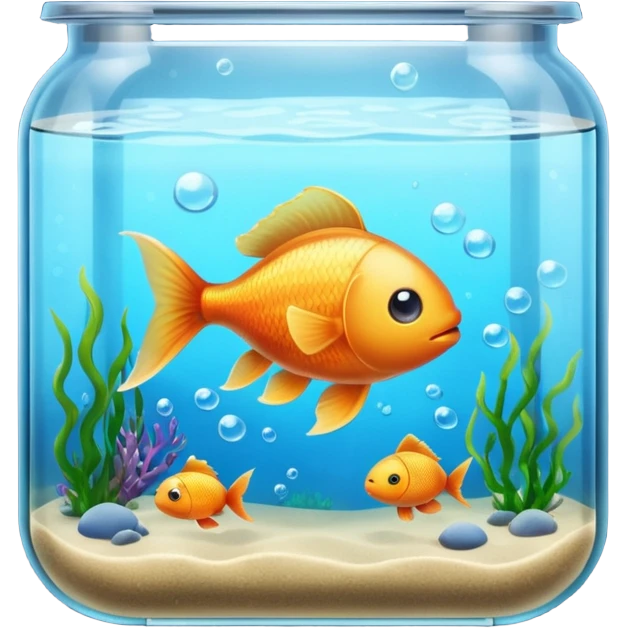 Fish tank, with little bubbles. emoji